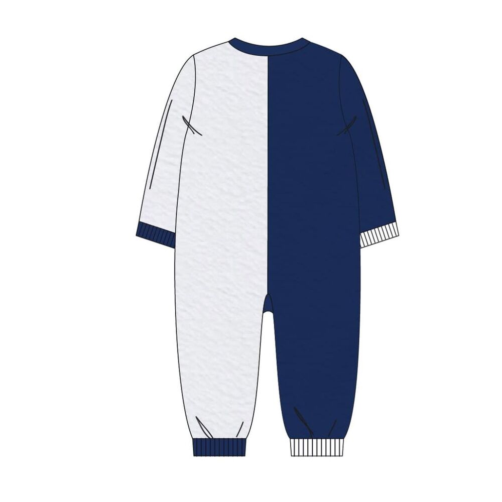 Pijama mono Real Madrid de manga larga en azul marino y gris claro - 2