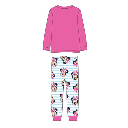 Pijama infantil rosa de Minnie Disney con camiseta de manga larga y pantalón estampado - 2