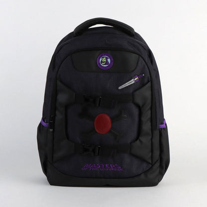 Mochila negra CERDÁ de Masters of the Universe con detalles morados - 3