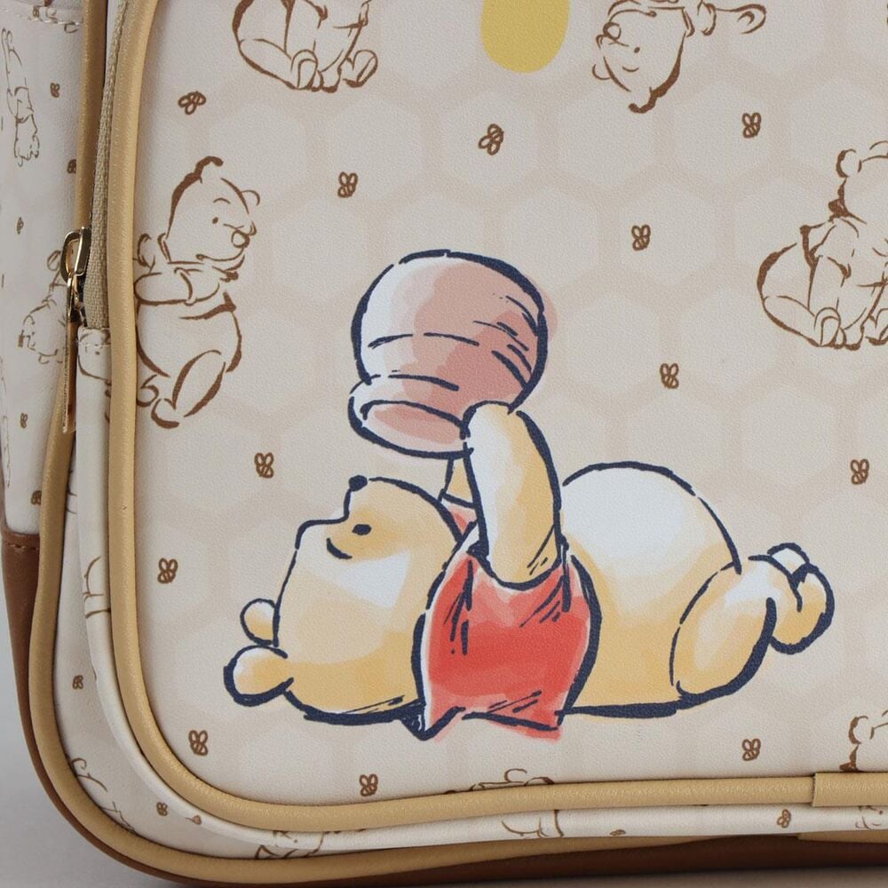 Mochila beige de Winnie the Pooh Disney con bolsillo frontal - 4