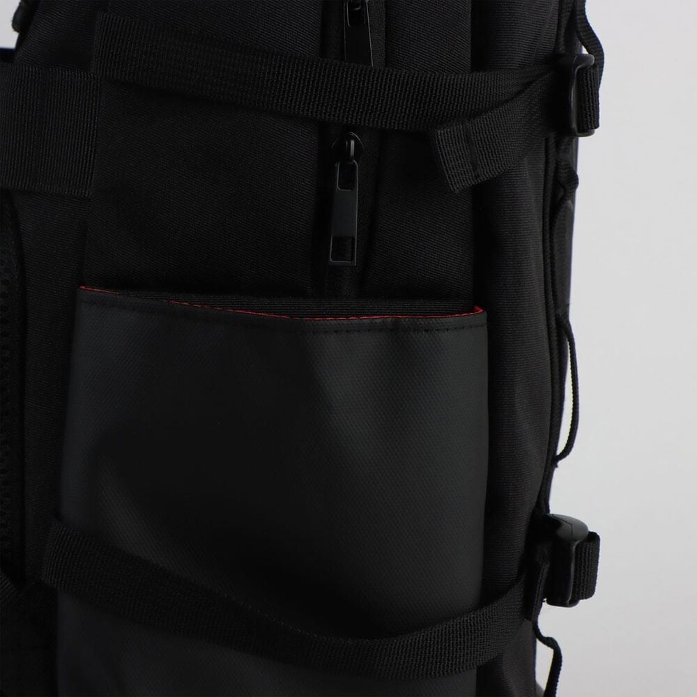 Mochila negra de Spider-Man Marvel con emblema de araña y bolsillo lateral - 4
