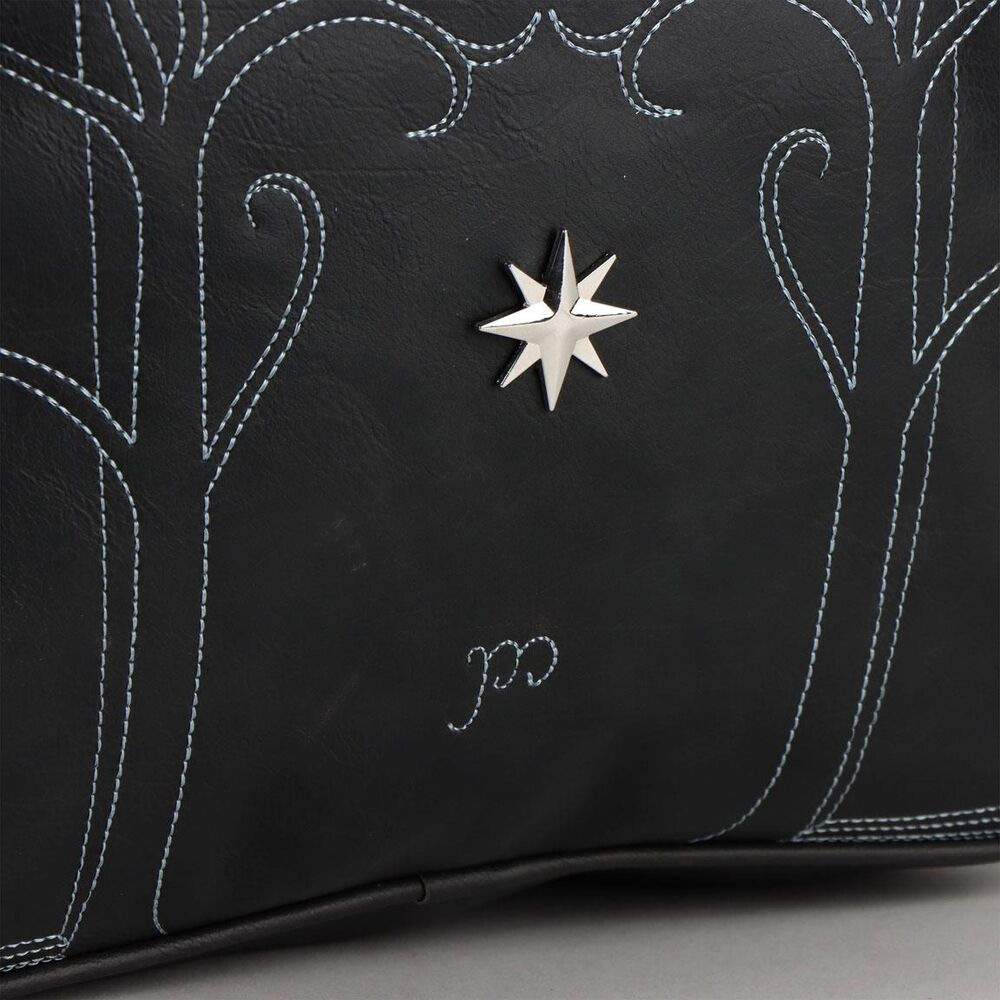 Mochila negra de El Señor de los Anillos con diseño frontal rúnico - 6