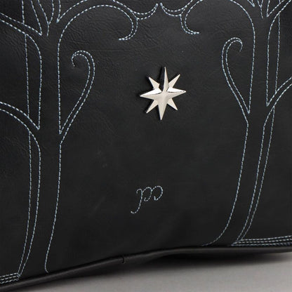Mochila negra de El Señor de los Anillos con diseño frontal rúnico - 6