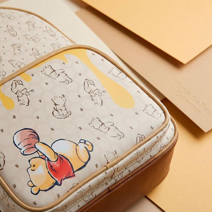 Mochila beige de Winnie the Pooh Disney con bolsillo frontal - 6