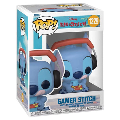 Figura Funko POP! de Stitch gamer con auriculares y mando - 2