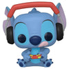 Figura Funko POP! de Stitch gamer con auriculares y mando