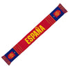 Bufanda roja de la Selección Española con texto ESPAÑA, escudos y flecos
