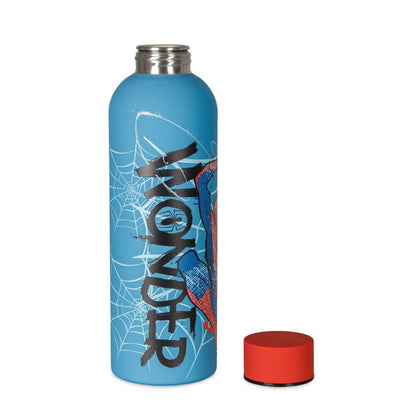 Botella azul de acero inoxidable de Spider-Man Marvel con tapón rojo - 2