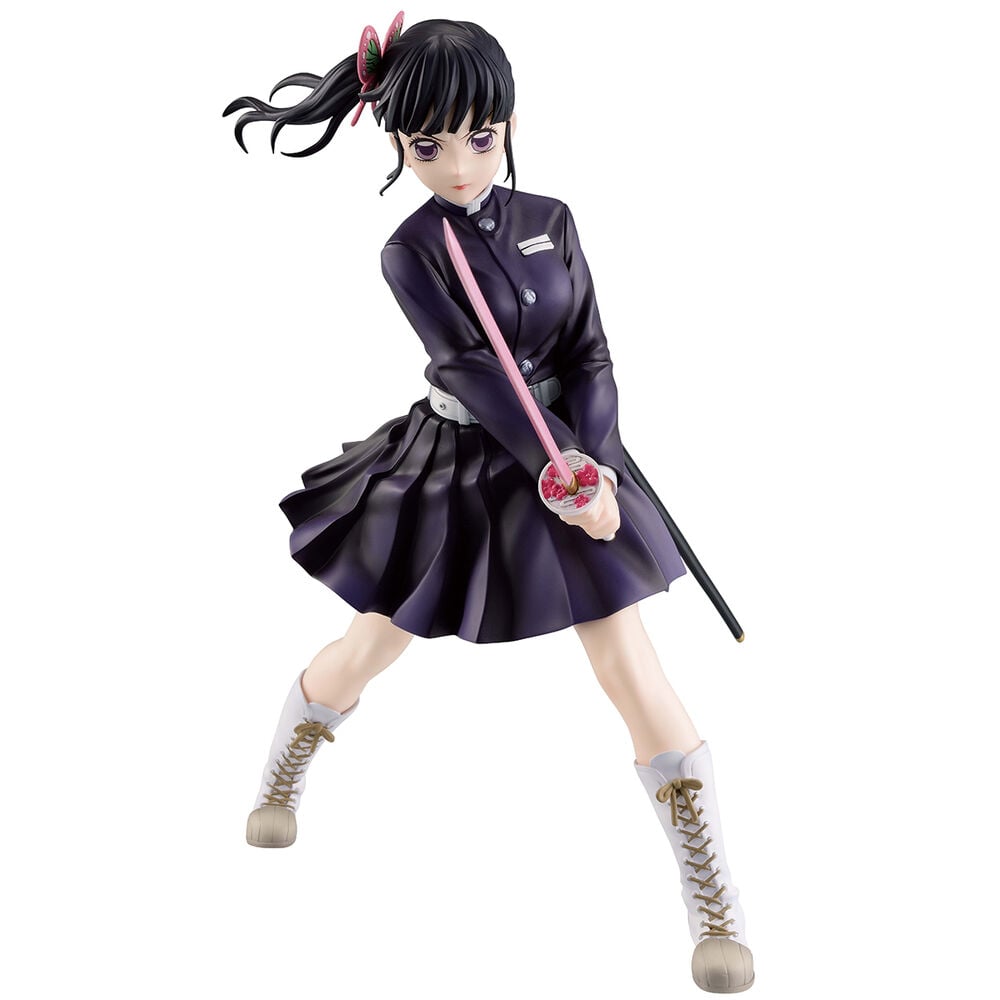 Figura Ichibansho de Kanao Tsuyuri con espada rosa y adorno de mariposa