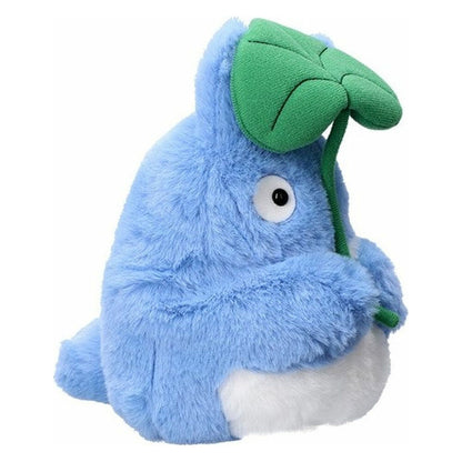 Peluche Totoro azul Nakayoshi con hoja verde - 2
