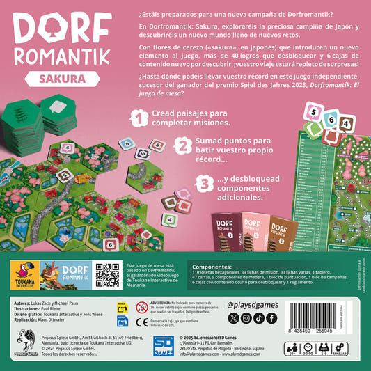Caja de Dorfromantik: Sakura, juego de mesa ambientado en Japón - 3
