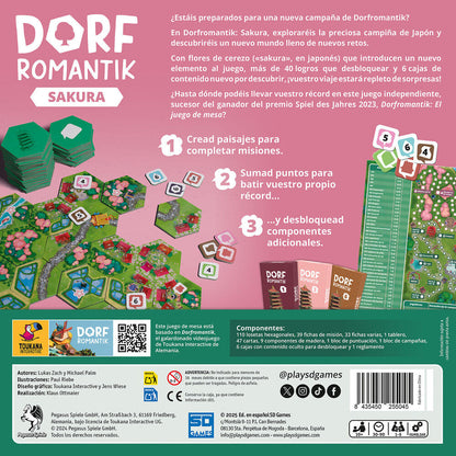 Caja de Dorfromantik: Sakura, juego de mesa ambientado en Japón - 3
