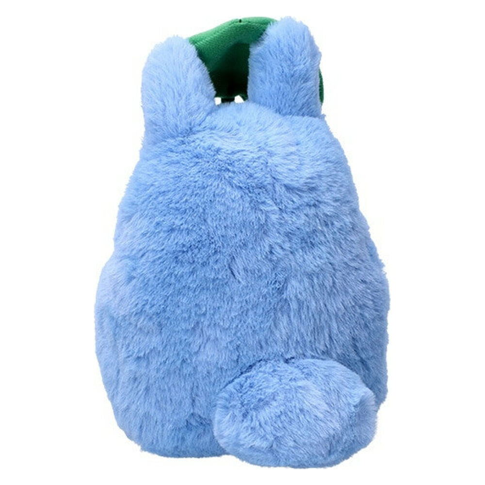 Peluche Totoro azul Nakayoshi con hoja verde - 3