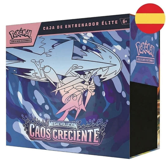 Caja de Entrenador Élite Pokémon Megaevolución Caos Creciente