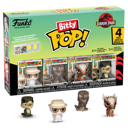 Pack FUNKO Bitty POP! Jurassic Park con cuatro figuras y expositor