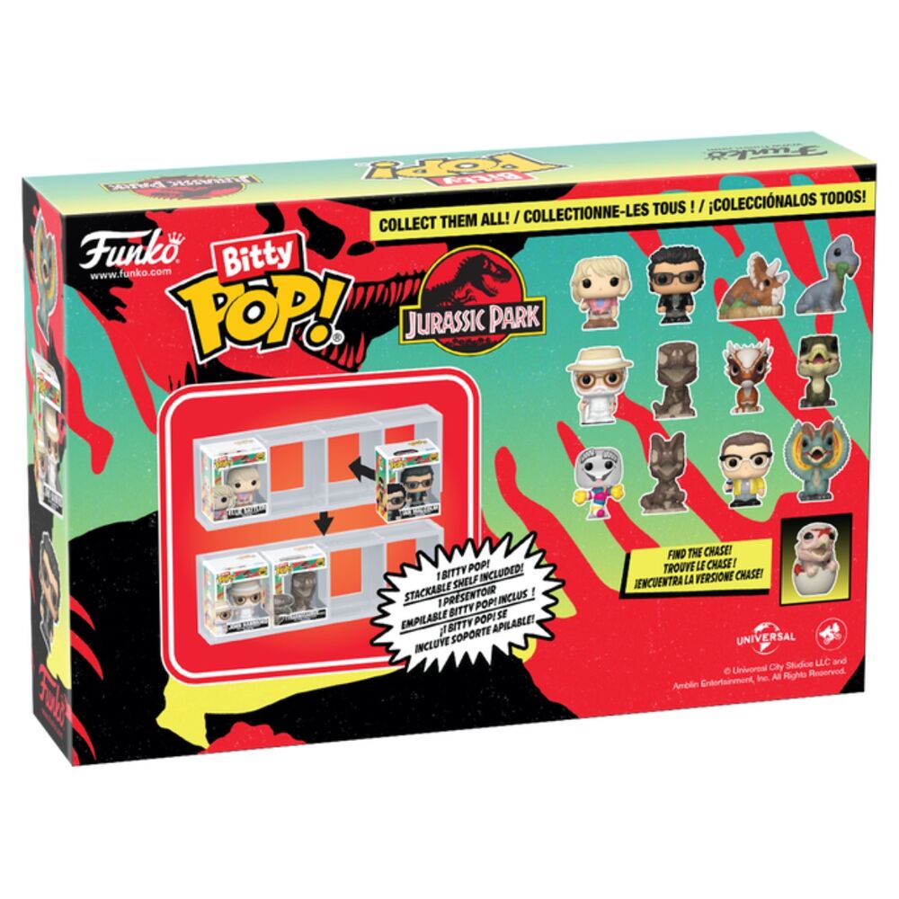 Pack FUNKO Bitty POP! de Jurassic Park con cuatro figuras y expositor - 2