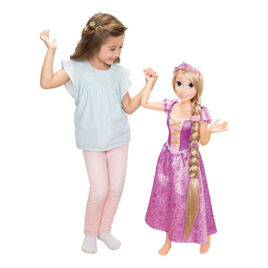 Muñeca Rapunzel Disney Enredados de 80 cm con vestido morado y trenza larga - 5
