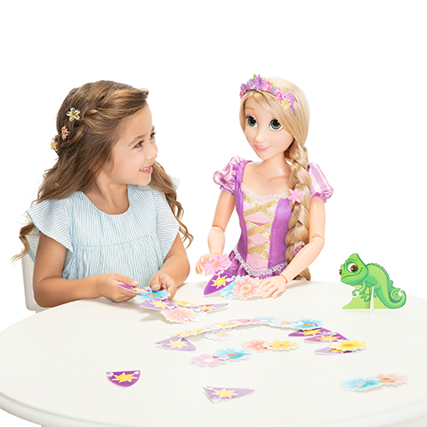 Muñeca Rapunzel Disney Enredados de 80 cm con vestido morado y trenza larga - 6