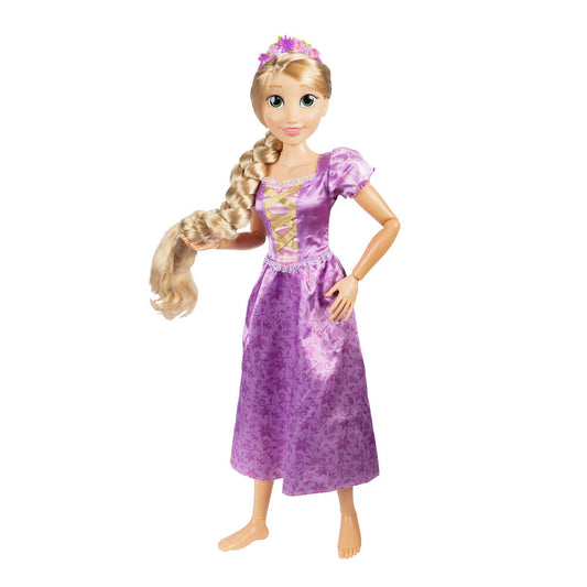 Muñeca Rapunzel Disney Enredados de 80 cm con vestido morado y trenza larga - 3
