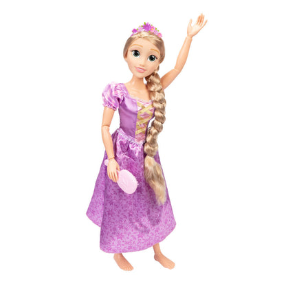 Muñeca Rapunzel Disney Enredados de 80 cm con vestido morado y trenza larga - 2