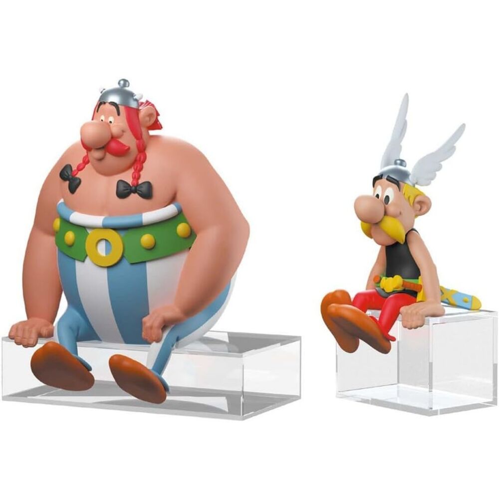 Set de figuras de Astérix y Obélix sentados
