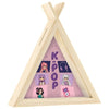 Hucha triangular Pink K-Pop de LOVELY STORY en tonos rosa y madera clara