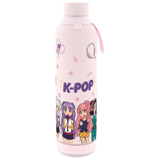 Botella térmica rosa LOVELY STORY K-Pop de 600 ml con altavoz