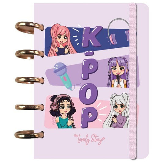 Cuaderno A6 Pink KPop rosa y lila de Lovely Story