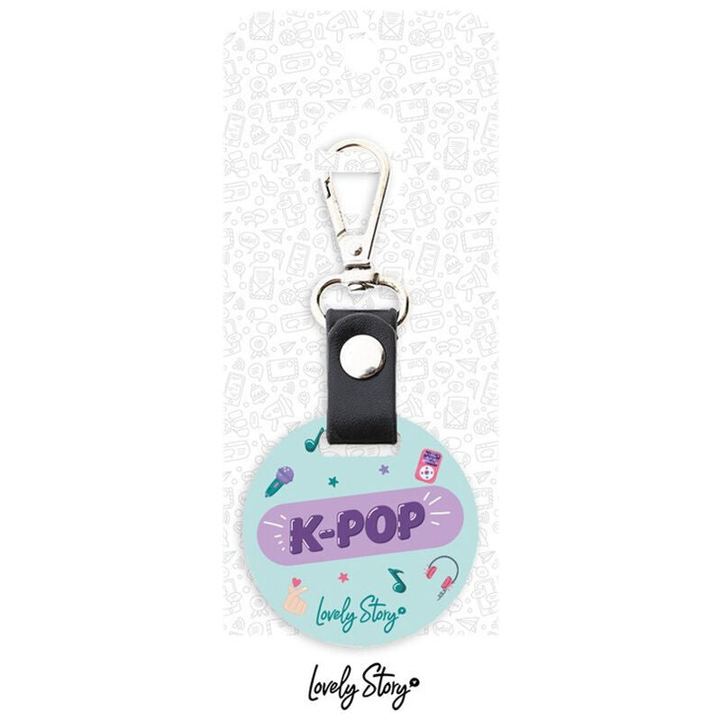 Llavero Mint K-Pop de Lovely Story en color menta con mosquetón