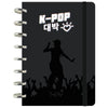 Cuaderno A5 negro K-Pop Demon Hunters Lovely Story con anillas
