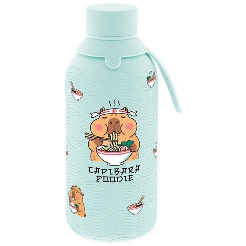 Botella térmica Foodie Capibara de 500 ml en color verde agua
