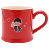 Taza roja de cerámica Harry Potter con Harry y una lechuza