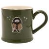 Taza verde de cerámica de Hagrid de Harry Potter con relieve
