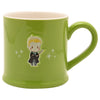 Taza verde de cerámica con Draco Malfoy en relieve
