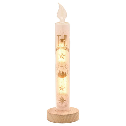 Vela LED Yule Ball de Harry Potter con diseño de Hogwarts y base decorativa