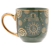 Taza de cerámica Slytherin Harry Potter verde y dorada
