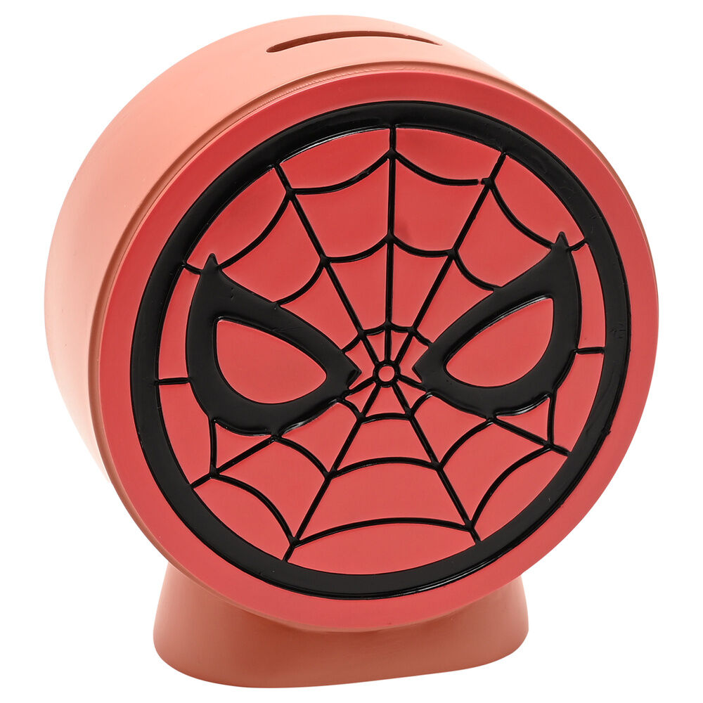 Hucha roja de Spider-Man Marvel con telaraña negra