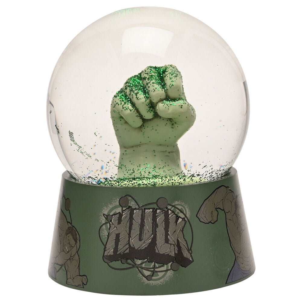 Bola de nieve Marvel de Hulk con puño verde