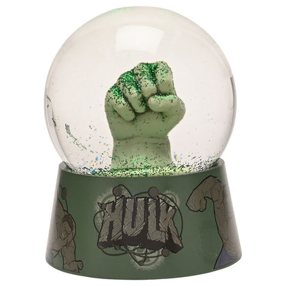 Bola de nieve Marvel de Hulk con puño verde
