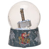 Bola de nieve de Thor Marvel con martillo y base decorada con relámpagos