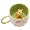 Taza 3D de cerámica de Winnie the Pooh con fresas y flores