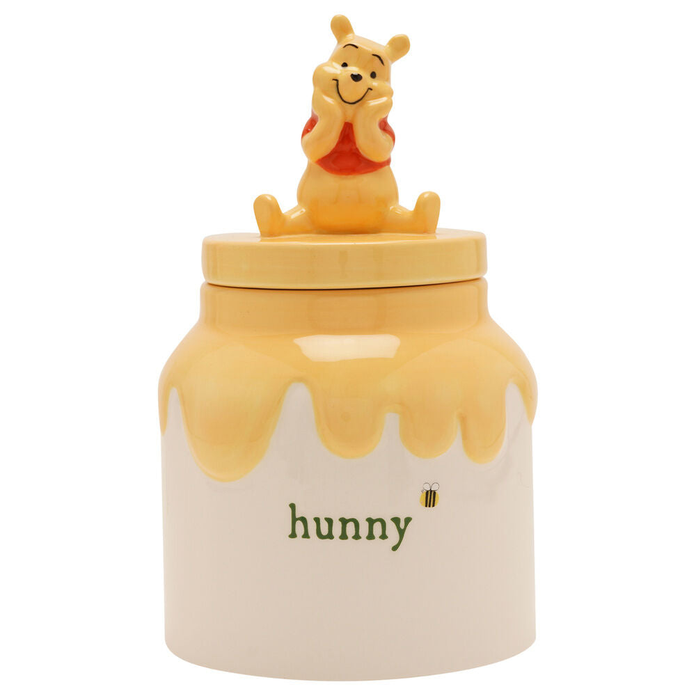 Tarro de cerámica de Winnie the Pooh con tapa decorada