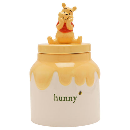 Tarro de cerámica de Winnie the Pooh con tapa decorada
