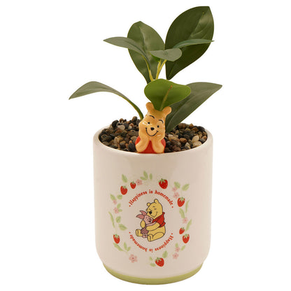 Maceta 3D de cerámica de Winnie the Pooh con planta artificial