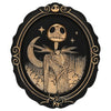 Placa de resina de Jack Skellington en negro y dorado