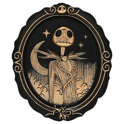 Placa de resina de Jack Skellington en negro y dorado