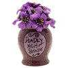 Maceta morada Deadly Nightshade de Pesadilla Antes de Navidad con planta artificial