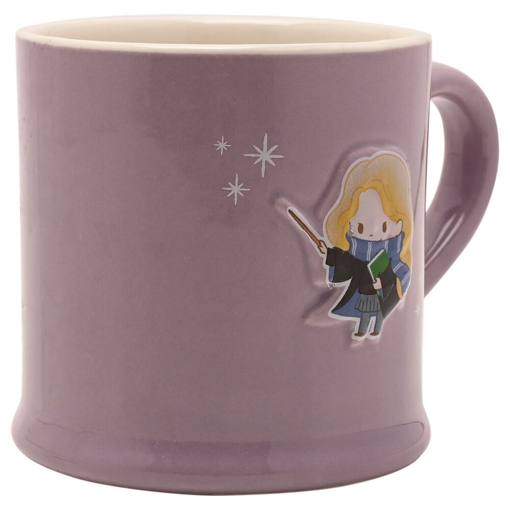 Taza malva de cerámica con Luna Lovegood en relieve - 2