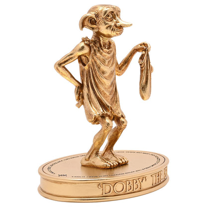 Figura dorada de Dobby de Harry Potter sobre base con inscripción - 2