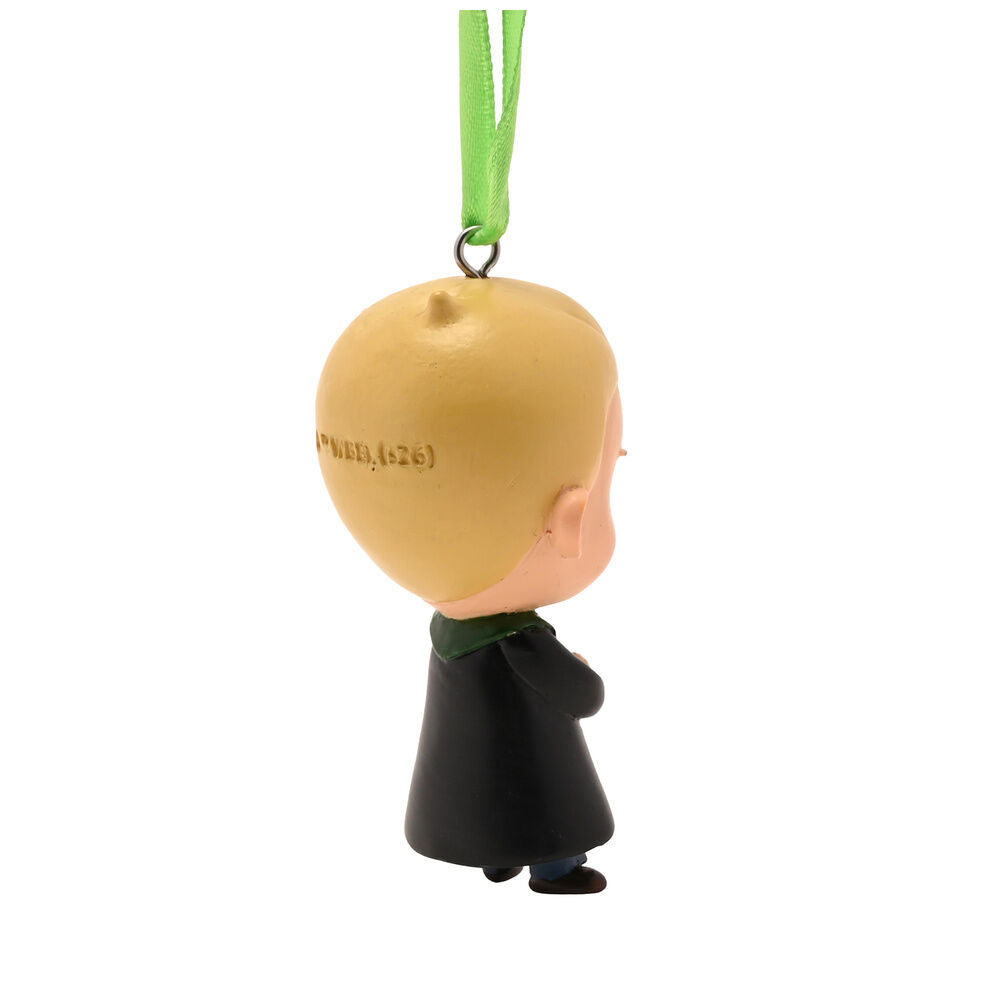 Adorno navideño de Draco Malfoy con varita y cinta verde - 2
